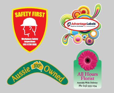 Custom Shapes Stickers of various custom shapes